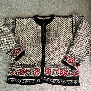 Dale of Norway Wool Fair Isle Cardigan Sweater